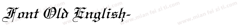 Font Old English字体转换